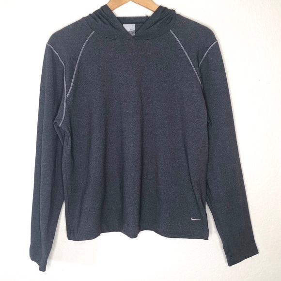 Nike Tops - Nike Pullover Hoodie Running Top Gray Made USA